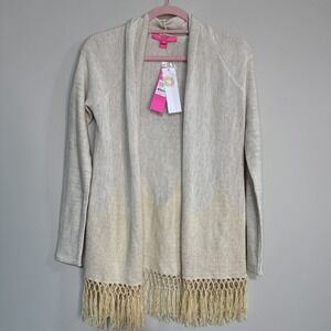 Lilly Pulitzer NWT Tatum Cardigan Gold Metallic - Size XS
